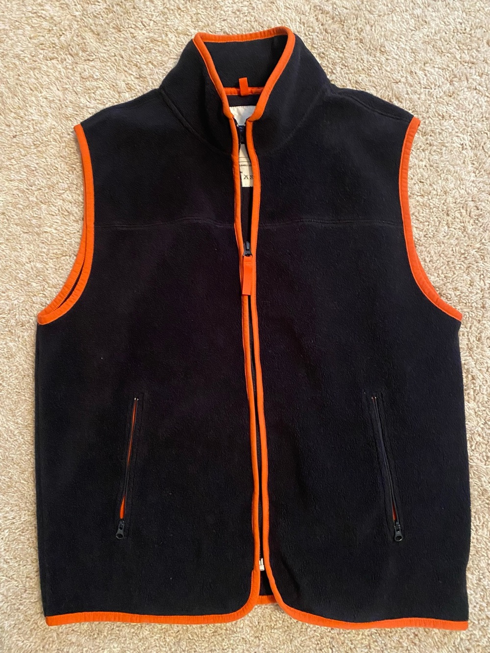 Men's J Crew Black Fleece Vest